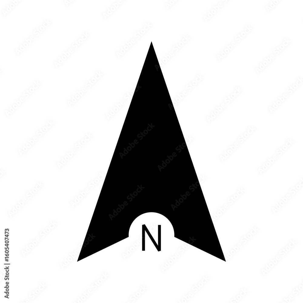 Fototapeta premium Architectural north arrow and compass outline vector