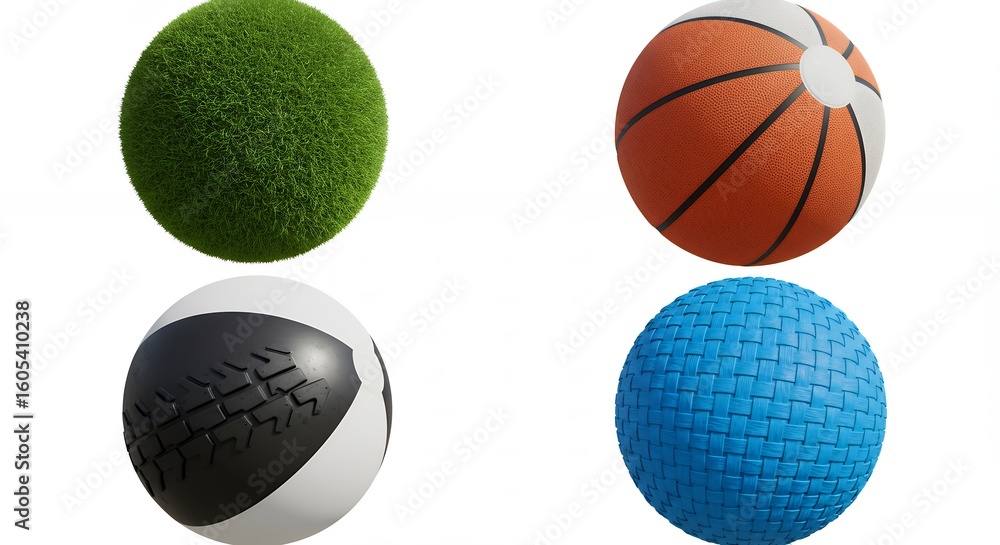 Obraz premium Variety of sport balls collection graphic design