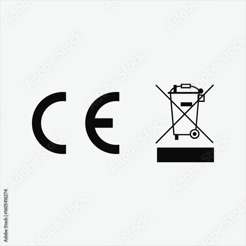 CE WEEE VECTOR SYMBOL
