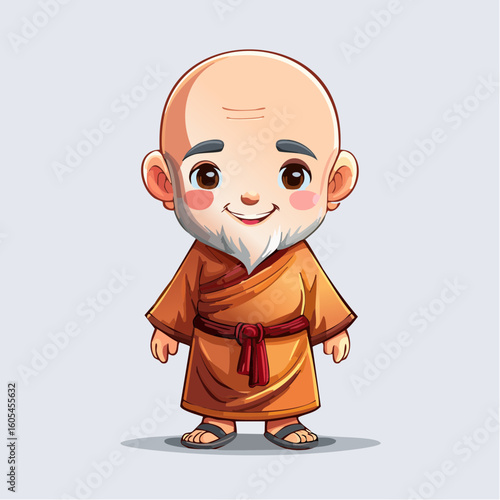 illustration of a monk