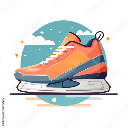 ice skates on ice