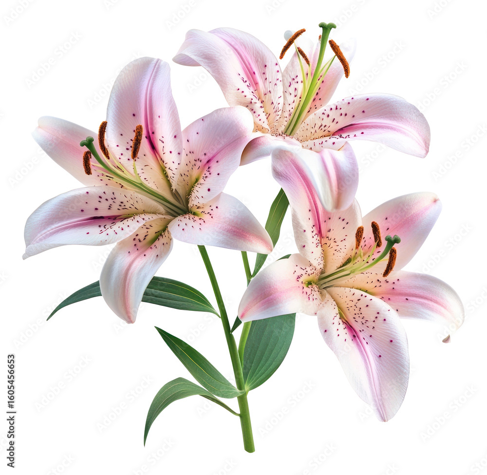 Naklejka premium PNG Real Lily flowers lilies lily arrangement.