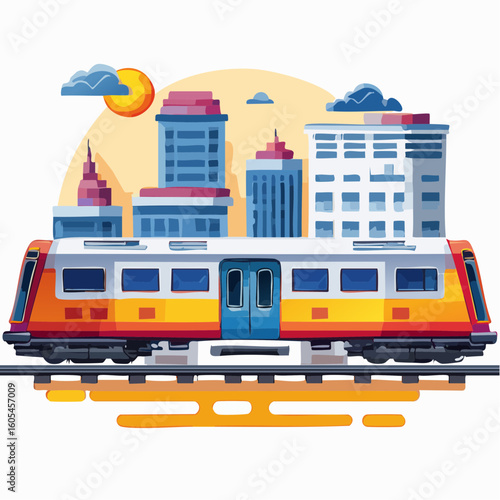 passenger ship in the city