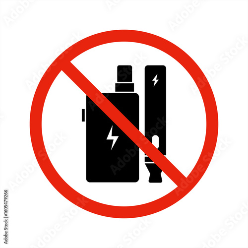No smoking including electronic cigarettes signs and symbol vector 10 eps.