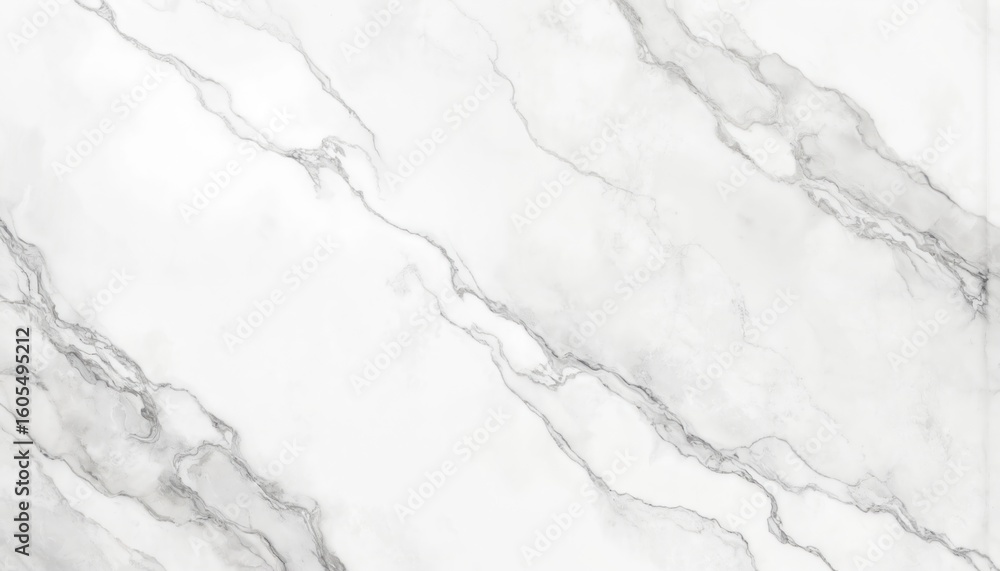 Obraz premium Elegant white marble background with chic gray gradient veins. Sophisticated luxury texture for interior design, fashion, and high-end branding projects. Subtle vein patterns create a refined look.