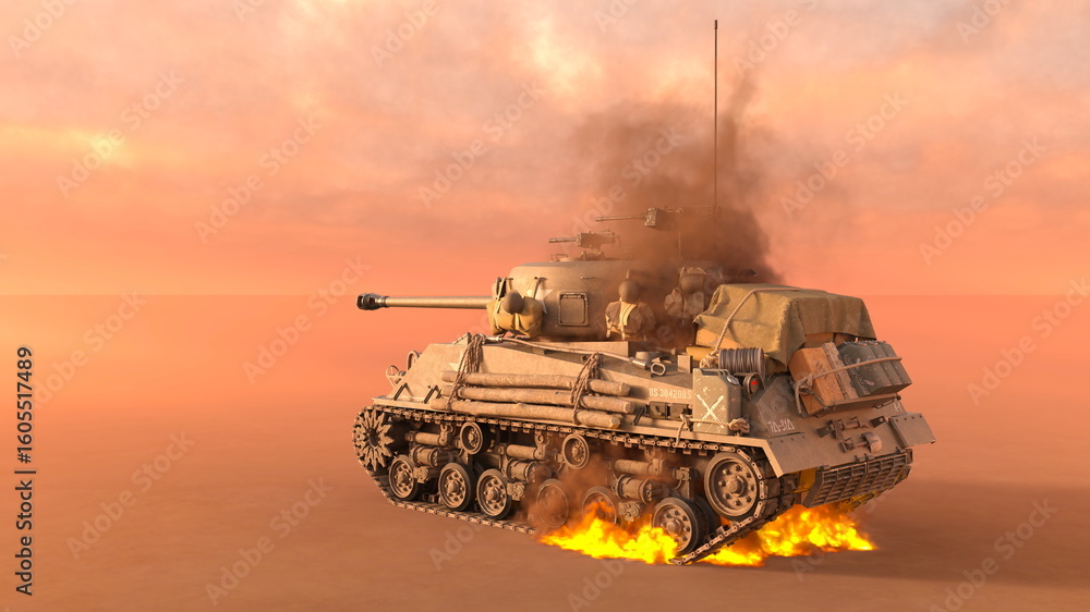 Fototapeta premium 戦車 3DCGレンダリング
