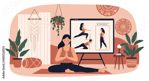 Online Yoga Session At Home With Meditation And Wellbeing Practice