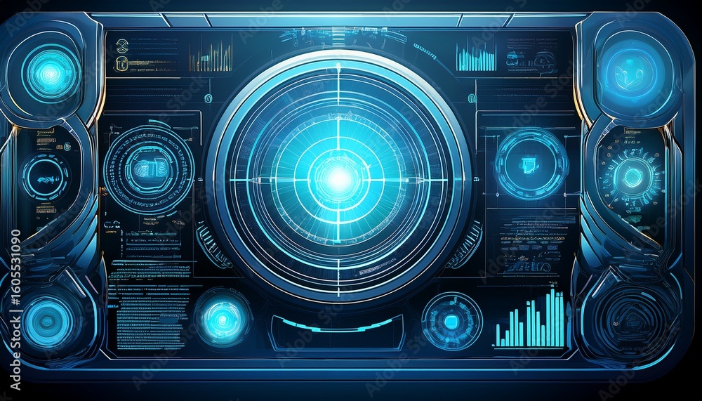 Fototapeta premium futuristic digital display interface