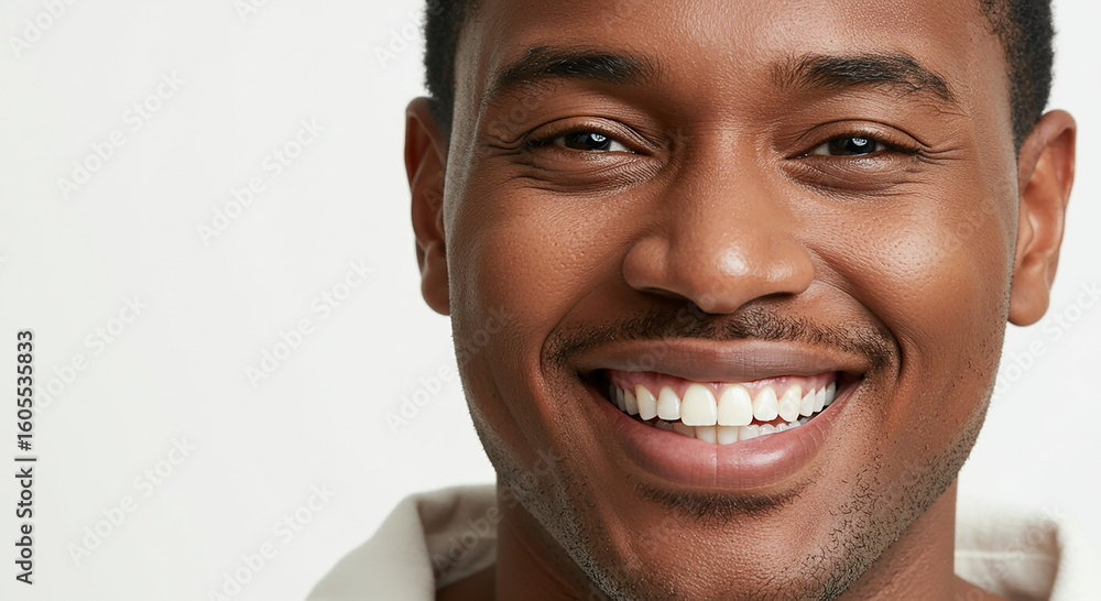 Handsome African American Man with a Perfect Radiant Smile Handsome African American Man with a Perfect Radiant Smile