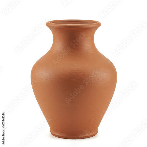 clay pot isolated on white