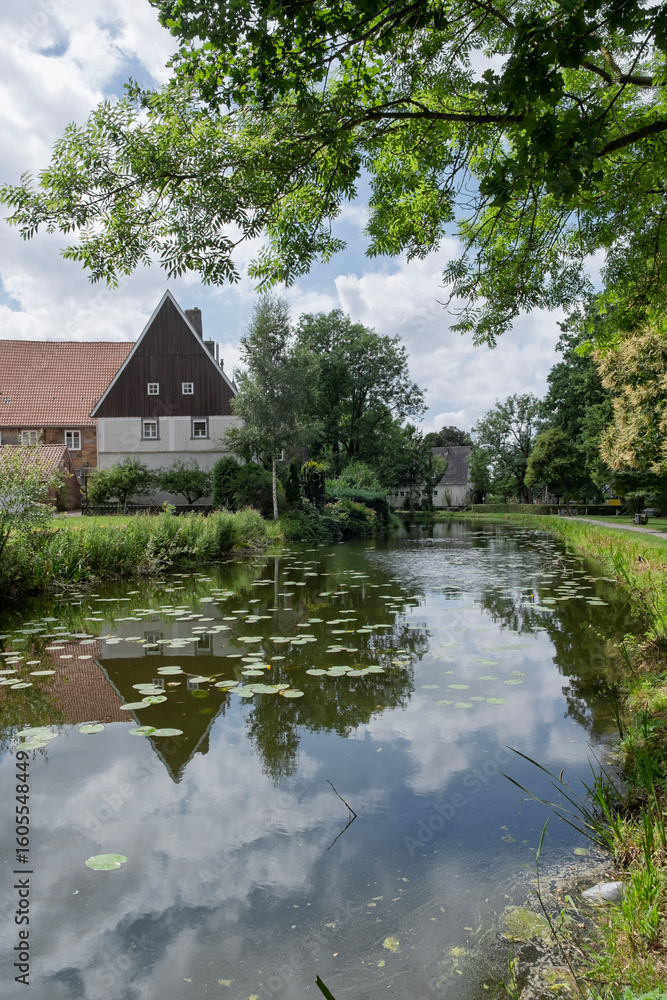 Fototapeta premium Der Fluss Vechte, Ochtrup-Langenhorst