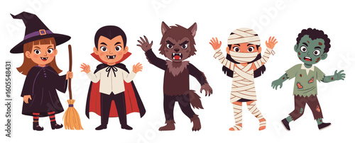 Children Dressed as Classic Halloween Monsters