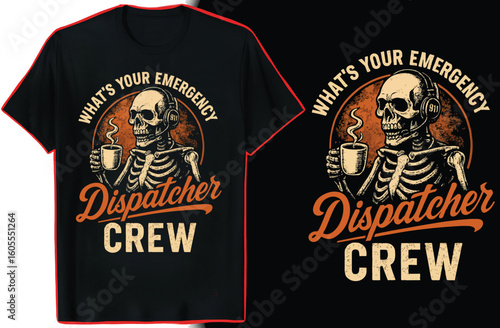 911 Dispatcher T-Shirt Design | Emergency Call Hero T-Shirt