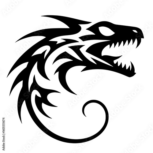 Photography Lizard silhouette metalcore style design
