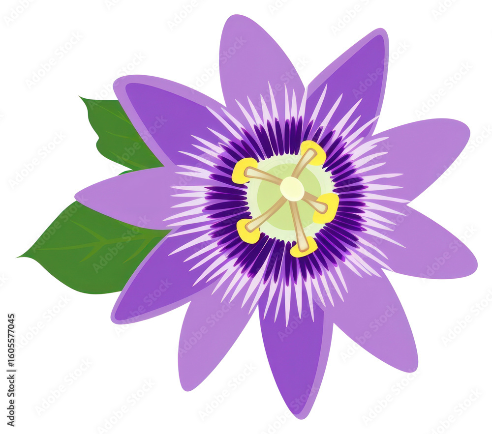Fototapeta premium PNG Passionflower flower passionflower illustration purple.