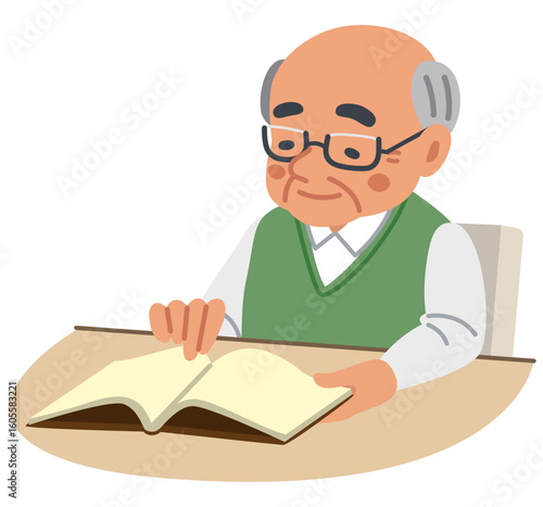 おじいちゃんの趣味シリーズ「読書」