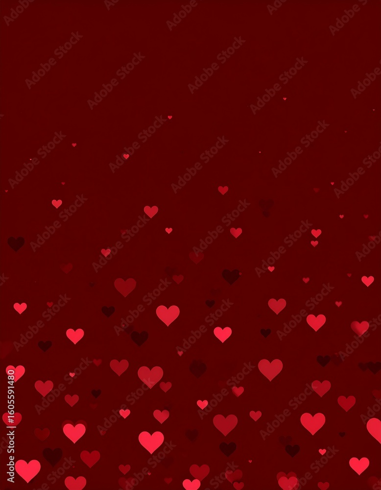 Obraz premium A gradient background with scattered hearts
