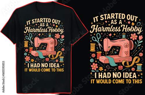 Sewing T-Shirt Design | Cute Seamstress Retro Craft Graphic
