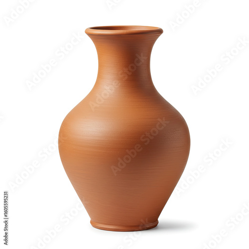 clay pot isolated on white