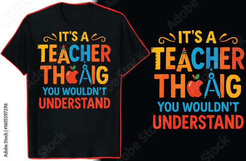 Teacher T-Shirt Design | Proud Educator Back to School Graphic