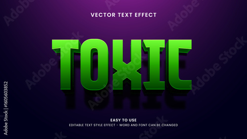 toxic editable text effect 3d