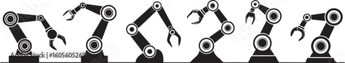 vector blueprint of industrial robot arms showing movement and joints ai eps jpeg png for automation marketing