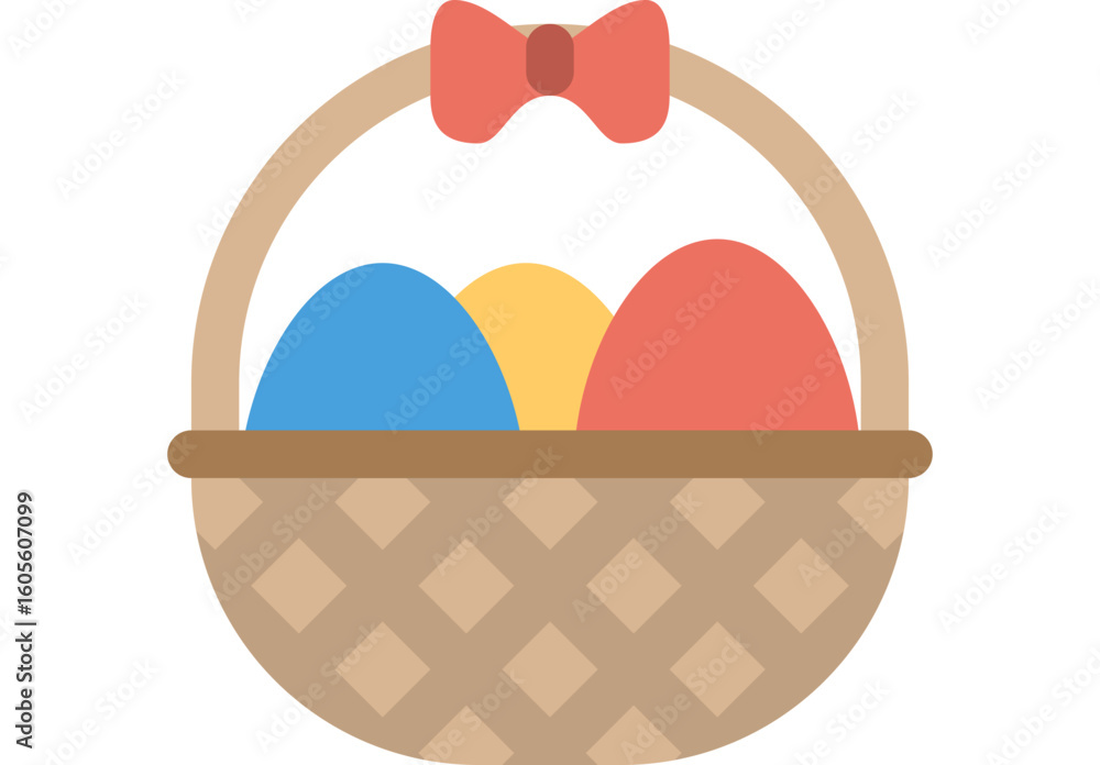 Fototapeta premium Festive Striped Easter Egg