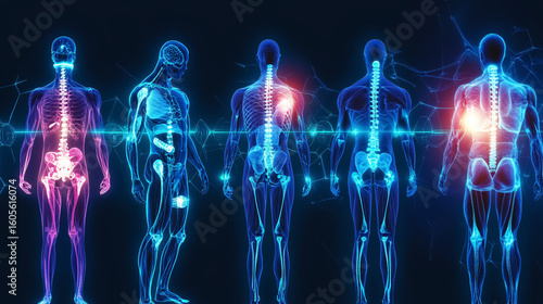 Illustration of pain in the human body.