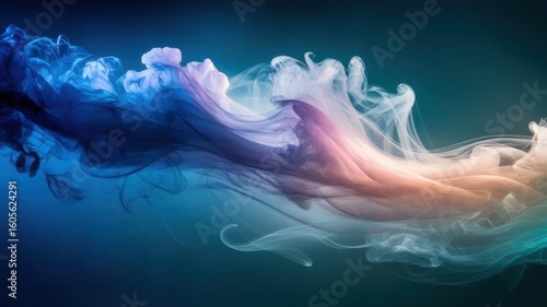 Wallpaper Mural Abstract Nebula Smoke Gradient Background with Flowing Colorful Swirls Torontodigital.ca