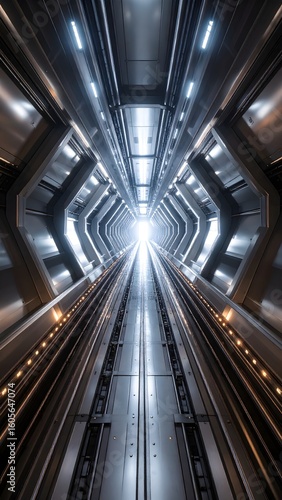 Wallpaper Mural Vertical Elevator Shaft with Flickering Lights. Futuristic Mobile Phone Background Torontodigital.ca