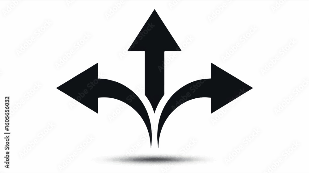 Minimalist black and white directional arrow icon for clear guidance and navigation Minimalist black and white directional arrow icon for clear guidance and navigation