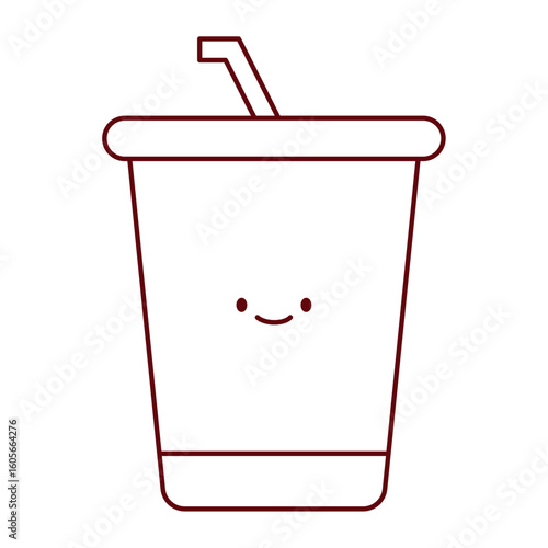 Flat Soda Drink Icon Illustration