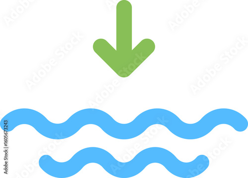 flood level going down icon
