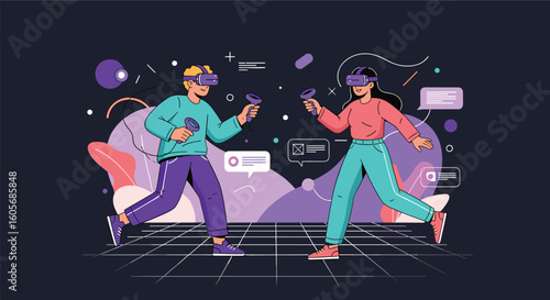 Immersive virtual reality experience bringing digital worlds to life through interactive technology
