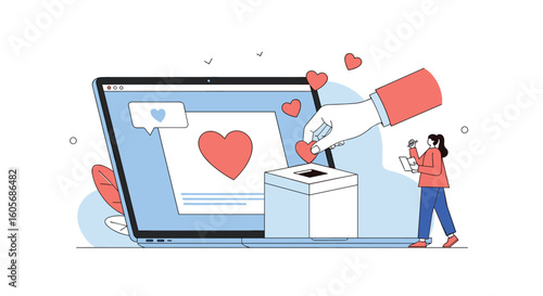 Digital heartfelt giving online platform facilitating generous contributions through technology and community engagement