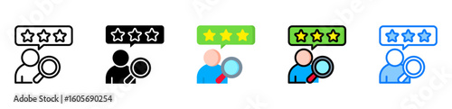 Review icon multiple style 