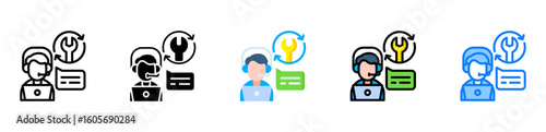 Customer Service icon multiple style 