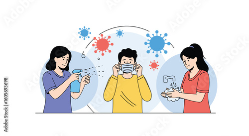 Protecting yourself from germs practicing good hygiene measures against viruses