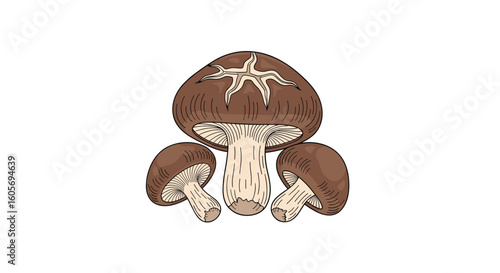 Delicious shiitake mushrooms a staple ingredient in many culinary traditions across the world