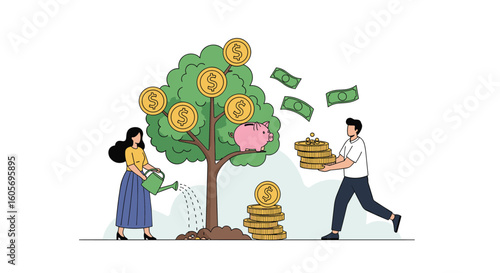 Cultivating wealth planting seeds of prosperity and growing financial independence together