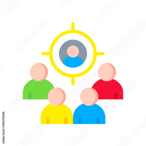 Target Audience flat color icon