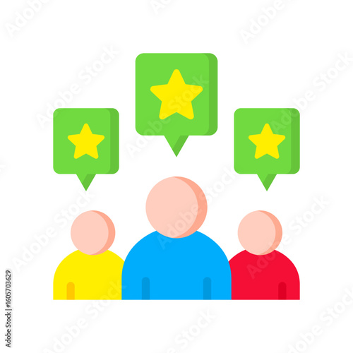 Rating flat color icon