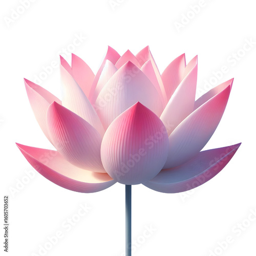 Cutout lotus flower on transparent background