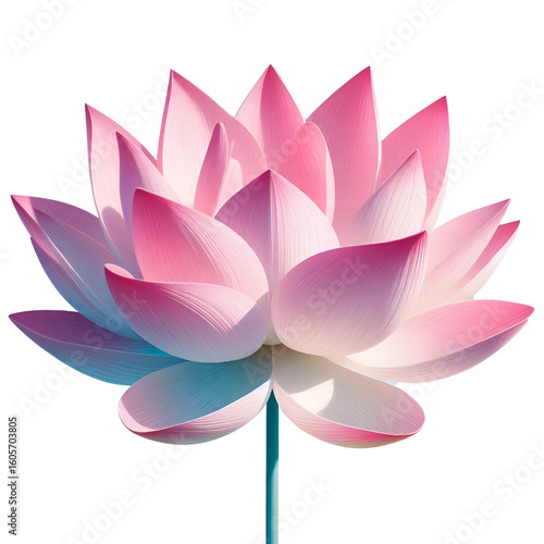 Cutout lotus flower on transparent background