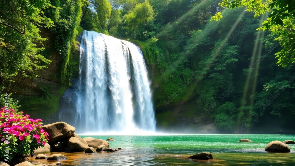 Obraz premium waterfall in the forest