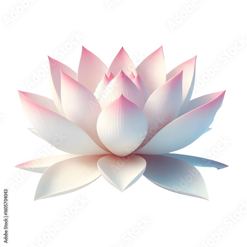 Cutout lotus flower on transparent background