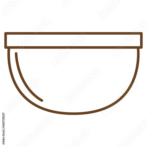 Large Mixing Bowl Kitchen Utensil Vector