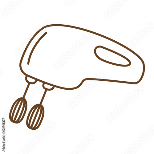 Hand Mixer Baking Appliance Vector