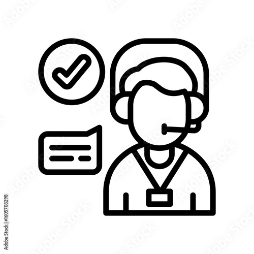 Agent line icon
