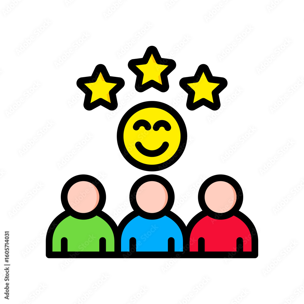 Obraz premium Customer Satisfaction lineal color icon